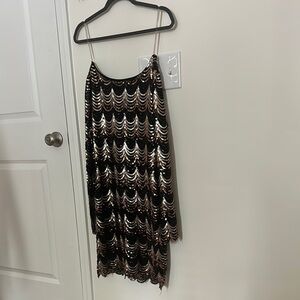 Sequin Black and Gold Dress